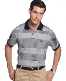 Add some polish to your look with this sleek polo shirt from Hugo Boss.