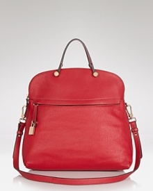 This Furla satchel takes a ladylike approach, crafted of leather with a perfectly poised shape. Carry it to work this season's understated sophistication. This Furla satchel takes a ladylike approach, crafted of leather with a perfectly poised shape. Carry it to work this season's understated sophistication.