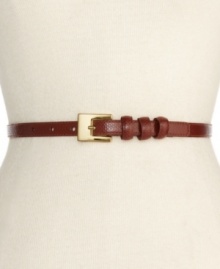 Sink your fangs into this exotic skinny belt from Nine West. Stylish faux-snake detail will keep you on-trend this season. Sink your fangs into this exotic skinny belt from Nine West. Stylish faux-snake detail will keep you on-trend this season.