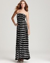 Easy, breezy and ultra-chic, this Hard Tail strapless dress is enlivened by tie-dye stripes.