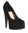 Ultra-luxe black suede platform pumps - These stunning heels have an extra tall platform for maximum impact - On-trend silhouette in super sexy and supple suede - Wear with a draped cocktail dress and patterned tights for the perfect party look - Style with lean trousers and a structured blazer