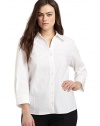 THE LOOKShirt collarRuched detail along placketConcealed button closureLong sleeves with vent in wide cuffs and button closureFront and back dartsTHE FITAbout 26 from shoulder to hemTHE MATERIAL97% cotton/3% elastaneCARE & ORIGINMachine washImported