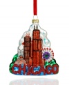 A souvenir from the Windy City, this Holiday Lane ornament celebrates the great skyscrapers of Chicago in dazzling glass.