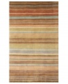 With a stunning, sunset-inspired gradient pattern, this striped rug from the Karela collection is a touch of everyday luxury for your home. Individually washed and finished to create a rich patina, the soft wool rug features a rainbow of earthy, muted hues for a simple, elegant result.