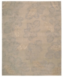 Exquisitely chic with an alluring foliage motif, this area rug is hand tufted and hand carved from only the finest premium wool. In a delicate soft grey palette, the rug is expertly washed to lend the surface a handsome luster, texture and sheen. Exquisitely chic with an alluring foliage motif, this area rug is hand tufted and hand carved from only the finest premium wool. In a delicate soft grey palette, the rug is expertly washed to lend the surface a handsome luster, texture and sheen.