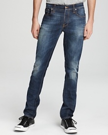 Perfectly weathered for a comfy, lived-in look and feel, the Grim Tim jean breaks the barrier between casual and cool. Perfectly weathered for a comfy, lived-in look and feel, the Grim Tim jean breaks the barrier between casual and cool.