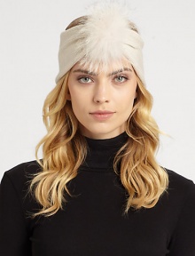 EXCLUSIVELY AT SAKS.COM. Dyed coyote fur meets ultra-soft jersey knit wool for a lovely, luxe hair ornament.Dyed coyote furMerino woolDry cleanImportedFur origin: USA EXCLUSIVELY AT SAKS.COM. Dyed coyote fur meets ultra-soft jersey knit wool for a lovely, luxe hair ornament.Dyed coyote furMerino woolDry cleanImportedFur origin: USA