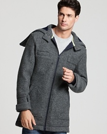 Clean lines and a breathable wool shell make this versatile jacket from NUMBER:Lab an adaptable layer for those in-between autumn days. Clean lines and a breathable wool shell make this versatile jacket from NUMBER:Lab an adaptable layer for those in-between autumn days.