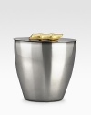 A modern statement in style combines organic elements with a sleek, stainless steel silhouette. Each bamboo accent is hand-gilded with 24k gold and soldered with sterling silver. From the Bambou CollectionStainless steel with 24k goldplateHand washImported
