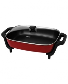 Now serving-savory dishes less the mess! This nonstick-coated electric skillet heats up fast for outstanding results that treat the tastebuds. The removable precision temperature controls and knockdown, cool touch handles make it easy to clean up & store. 1-year warranty. Model CKSTSKFM-1216R. Now serving-savory dishes less the mess! This nonstick-coated electric skillet heats up fast for outstanding results that treat the tastebuds. The removable precision temperature controls and knockdown, cool touch handles make it easy to clean up & store. 1-year warranty. Model CKSTSKFM-1216R.
