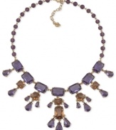 A winning combination. Carolee brings together glass pearls, epoxy stones and cubic zirconias for a stunning display on its statement necklace, crafted from gold-tone mixed metal. Approximate length: 16 inches. Approximate drop: 1-1/8 inch.