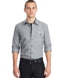 Look sharp in this handsome Kenneth Cole Reaction button down shirt.