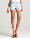 With a frayed, unfinished hem and ultra-light wash, these J Brand denim shorts are packed with vintage flair.