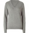 Channel easy elegance in this classic cashmere pullover from Polo Ralph Lauren - V-neck, long sleeves, slim fit - Pair with skinny jeans, slim trousers, or a pencil skirt