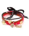 A set of three stylish hair elastics with signature MARC BY MARC JACOBS charms.