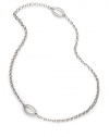 THE LOOKOver-sized link details Rhodium-plated sterling silver settingTHE MEASUREMENTLength, about 42ORIGINImported