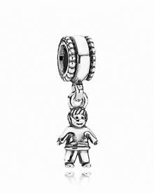 This sweet little boy charm adds instant movement to your PANDORA bracelet. This sweet little boy charm adds instant movement to your PANDORA bracelet.