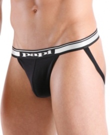 Hit the gym or the field with the proper support and comfort from this jock strap two pack from Papi. Hit the gym or the field with the proper support and comfort from this jock strap two pack from Papi.