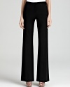 DIANE von FURSTENBERG's sleek black trousers boast a flare leg silhouette with five pockets, much like your favorite denim styles. Work the suit separates at the office or off hours with a silk blouse and punctuate with platform peep-toes.