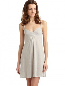 THE LOOKAdjustable shoulder strapsSmooth knit constructionBust dartsElastic Empire waistTHE FITAbout 32 from shoulder to hemTHE MATERIAL90% micromodal/10% cashmereCARE & ORIGINHand washMade in Italy THE LOOKAdjustable shoulder strapsSmooth knit constructionBust dartsElastic Empire waistTHE FITAbout 32 from shoulder to hemTHE MATERIAL90% micromodal/10% cashmereCARE & ORIGINHand washMade in Italy