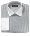 Nail your nine-to-five rotation. Classic meets contemporary on this streamlined striped dress shirt from Donald Trump.