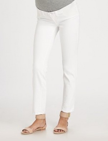 The latest skinny fit combine with ultra-comfy stretch panels at the sides of the waistband.THE FITSkinny fitRise, about 8Inseam, about 33THE DETAILSZip flyMock five-pocket style70% tencel/28% cotton/2% elastaneMachine washMade in USA of imported fabric The latest skinny fit combine with ultra-comfy stretch panels at the sides of the waistband.THE FITSkinny fitRise, about 8Inseam, about 33THE DETAILSZip flyMock five-pocket style70% tencel/28% cotton/2% elastaneMachine washMade in USA of imported fabric