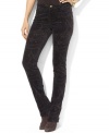 Lauren Ralph Lauren's unique cotton velvet pant features a slim, straight leg and a hint of stretch for a versatile, modern look