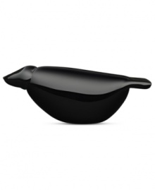 A minimalist design and glossy black wings bring iittala's raven to life. First hatched in 1972 by artist Oiva Toikka, the fanciful Birds collection captures the nuances of each creature in beautiful mouth-blown glass. A minimalist design and glossy black wings bring iittala's raven to life. First hatched in 1972 by artist Oiva Toikka, the fanciful Birds collection captures the nuances of each creature in beautiful mouth-blown glass.