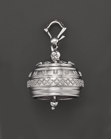 Inspired by Zen philosophy, this intricately detailed, polished finish sterling silver meditation bell from Paul Morelli jingles softly. Inspired by Zen philosophy, this intricately detailed, polished finish sterling silver meditation bell from Paul Morelli jingles softly.