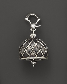 Inspired by Zen philosophy, this intricately detailed, blackened and polished sterling silver meditation bell from Paul Morelli jingles softly. Inspired by Zen philosophy, this intricately detailed, blackened and polished sterling silver meditation bell from Paul Morelli jingles softly.