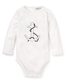Everyday casual just got more sophisticated with an anchor print bodysuit from Pearls & Popcorn. Everyday casual just got more sophisticated with an anchor print bodysuit from Pearls & Popcorn.