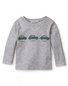 Pearls & Popcorn Infant Boys' Car Graphic Long Sleeve Tee - Sizes 12-36 Months Pearls & Popcorn Infant Boys' Car Graphic Long Sleeve Tee - Sizes 12-36 Months