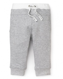 Pearls & Popcorn Infant Boys' White Waist Sweatpants - Sizes 3-36 Months Pearls & Popcorn Infant Boys' White Waist Sweatpants - Sizes 3-36 Months