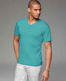 Stick your neck out. This V-neck T shirt from INC International Concepts gives you a little more room to move. Stick your neck out. This V-neck T shirt from INC International Concepts gives you a little more room to move.