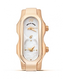 Dual quartz movement signature mini watch head in rose gold plated stainless steel from Philip Stein.