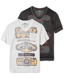 Amp up your weekend wardrobe with this sweet graphic tee from Guess. Amp up your weekend wardrobe with this sweet graphic tee from Guess.
