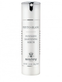 Created by Sisley research, Phyto-Blanc Intensive Lightening Serum has been formulated to effectively combat the appearance of dark spots, reducing their intensity to gradually reveal the skin's natural radiance. Skin is soft, supple and moisturized. Complexion is luminous and flawlessly even. Lightweight and fluid, this serum does not stick and is instantly absorbed, leaving a sensation of softness and well-being on the skin. Created by Sisley research, Phyto-Blanc Intensive Lightening Serum has been formulated to effectively combat the appearance of dark spots, reducing their intensity to gradually reveal the skin's natural radiance. Skin is soft, supple and moisturized. Complexion is luminous and flawlessly even. Lightweight and fluid, this serum does not stick and is instantly absorbed, leaving a sensation of softness and well-being on the skin.