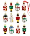 Small in stature, big on spirit, the Petite Treasures ornament set from Kurt Adler mixes Santas, nutcrackers and snowmen bursting with bright color and sparkling personality.