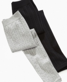 The comfort of leggings with the style of her favorite sweater, these leggings from Pink Republic bring a uniquely cute look to her closet. The comfort of leggings with the style of her favorite sweater, these leggings from Pink Republic bring a uniquely cute look to her closet.