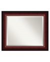 Framed in rich burgundy-hued wood, the Cambridge Mahogany wall mirror is an extraordinary reflection of thoughtful, sophisticated decor. Handsome yet understated, it makes your foyer or living room appear positively grand.