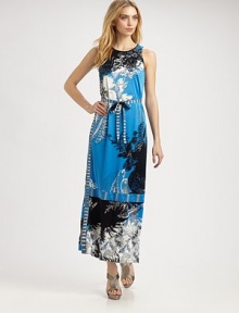 A fascinating, abstract print lends whimsical charm to this maxi dress with a waist-accentuating, self-tie belt.Round neckSleevelessAllover printSelf-tie beltSide slitsConcealed back zipperAbout 43 from natural waistViscoseDry cleanImported Model shown is 5'10½ (179cm) wearing US size Small. A fascinating, abstract print lends whimsical charm to this maxi dress with a waist-accentuating, self-tie belt.Round neckSleevelessAllover printSelf-tie beltSide slitsConcealed back zipperAbout 43 from natural waistViscoseDry cleanImported Model shown is 5'10½ (179cm) wearing US size Small.
