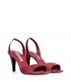 With minimalist patterning and just the right intensity of color, LAutre Choses mauvewood leather/suede slingbacks are a chic ladylike choice perfect for giving a feminine edge to your outfit - Open toe, tonal suede overlay, elasticized slingback strap - Tapered mid-heel - Wear with everything from jeans and blazers to ladylike sundresses