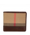 Both iconic and practical, Burberry Londons leather trimmed house check wallet is a timeless choice for stashing away your most valuable essentials - ID slot pocket, multiple credit card slots, bill slot, smooth brown leather trim and interior - The perfectly thin width for slipping into your back pocket