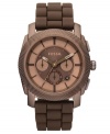 Rich tones envelop this chronograph watch by Fossil. An everyday accessory for the man who craves a change of pace.