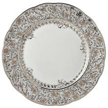 Hailing from the legendary region of Limoges, France, Bernardaud has been crafting fine porcelain creations of exquisite beauty for over 100 years. With no attention to detail spared, this 19th century-inspired design features opulent platinum accents that evoke the formal occasions of yesteryear. Hailing from the legendary region of Limoges, France, Bernardaud has been crafting fine porcelain creations of exquisite beauty for over 100 years. With no attention to detail spared, this 19th century-inspired design features opulent platinum accents that evoke the formal occasions of yesteryear.
