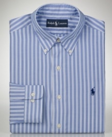 You can never go wrong with a clean, classic stripe. This look from Polo Ralph Lauren is a perennial favorite. You can never go wrong with a clean, classic stripe. This look from Polo Ralph Lauren is a perennial favorite.
