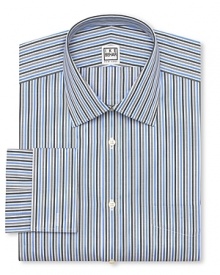 Ike Behar Vertical Multi-Stripe Dress Shirt - Classic Fit Ike Behar Vertical Multi-Stripe Dress Shirt - Classic Fit