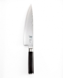 The chef's right hand-this on-point tool keeps the kitchen on task by conquering a world of cutting tasks. Crafted from stainless steel with an impenetrable steel core, this traditional Japanese blade features precision angling on each side, a full tang for incredible strength and balance and a D-shaped ebony handle that feels just right in your hand. Lifetime warranty. The chef's right hand-this on-point tool keeps the kitchen on task by conquering a world of cutting tasks. Crafted from stainless steel with an impenetrable steel core, this traditional Japanese blade features precision angling on each side, a full tang for incredible strength and balance and a D-shaped ebony handle that feels just right in your hand. Lifetime warranty.