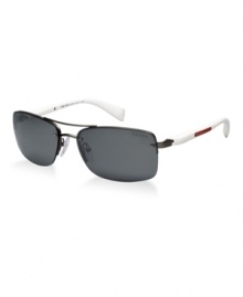 The high-performance distinctive Red Stripe logo of Prada Linea Rossa is a lifestyle sunwear collection created for the fashion-forward consumer. For those who wear sunglasses for competitive and noncompetitive sports and leisure, Prada Linea Rossa unites both active and leisure lifestyles in an eyewear collection, while holding fast to the unmistakable Prada style. The high-performance distinctive Red Stripe logo of Prada Linea Rossa is a lifestyle sunwear collection created for the fashion-forward consumer. For those who wear sunglasses for competitive and noncompetitive sports and leisure, Prada Linea Rossa unites both active and leisure lifestyles in an eyewear collection, while holding fast to the unmistakable Prada style.