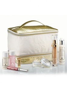 The Prestige Set contains full-size 1 oz. Sisleya Daily Line Reducer, 0.5 oz. Sisleya Eye & Lip, and 1.7 oz. All Day All Year. As a gift: 0.24 oz. Phyto Lip Star Rose Quartz N8, 1 oz. Lyslait, 1 oz. Floral Toning Lotion, and a deluxe sample of 0.06 oz. Supremya. The Prestige Set contains full-size 1 oz. Sisleya Daily Line Reducer, 0.5 oz. Sisleya Eye & Lip, and 1.7 oz. All Day All Year. As a gift: 0.24 oz. Phyto Lip Star Rose Quartz N8, 1 oz. Lyslait, 1 oz. Floral Toning Lotion, and a deluxe sample of 0.06 oz. Supremya.